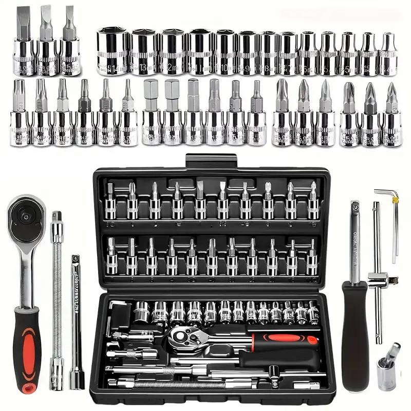 46Pcs Metric Socket Wrench Set - Hand Tools 评论和价格