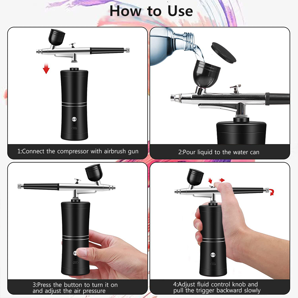 Rechargeable Mini Airbrush Kit - Airbrush Kit With Mini Compressor 评论和价格