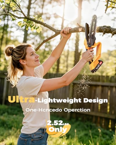 2-in-1 Cordless Pole Saw & 6-I - Mini Electric Chainsaw 6 Inch 评论和价格
