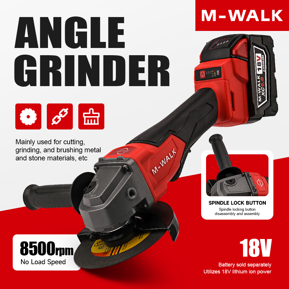 M-WALK 8500RPM High Speed Brus - Brushless Angle Grinder Battery Powered 评论和价格