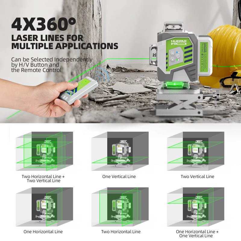 Huepar 2024 New Design 4D 16li - Laser Level 16 Lines 4D Green 评论和价格